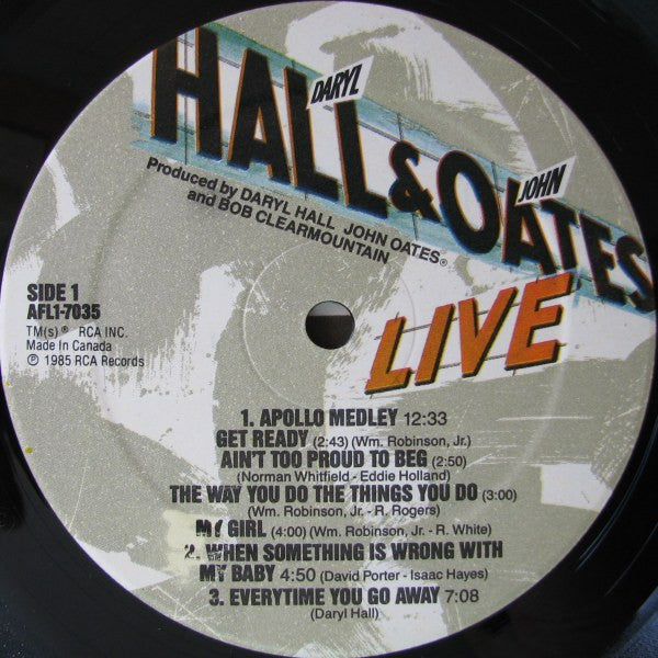 Daryl Hall & John Oates With David Ruffin & Eddie Kendrick – Live At The Apollo (Used vinyl)