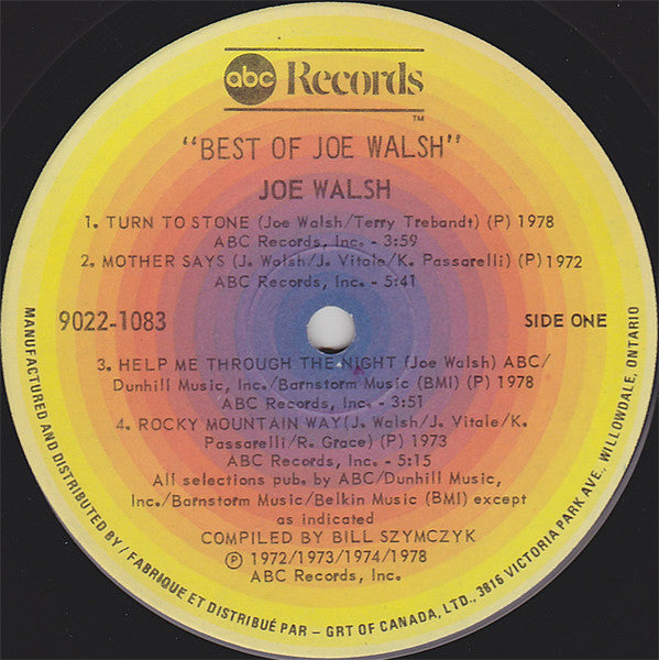 Joe Walsh – The Best Of Joe Walsh (Used vinyl)
