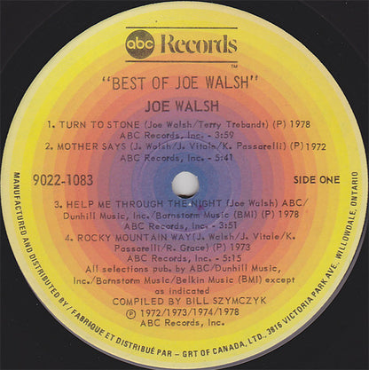 Joe Walsh – The Best Of Joe Walsh (Used vinyl)