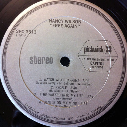 Nancy Wilson – Free Again (Used vinyl)