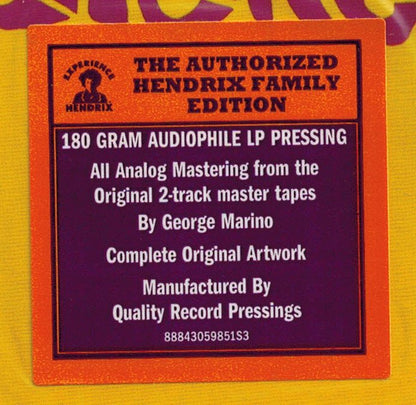 Jimi Hendrix - Are You Experienced - Authorized Hendrix family edition (New vinyl)