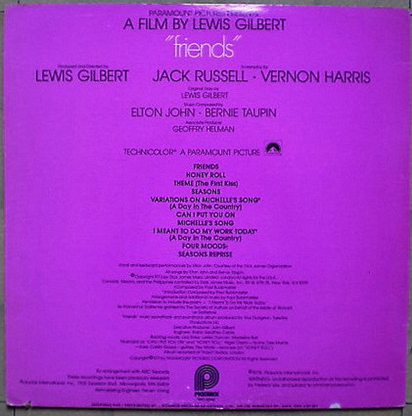 Elton John – Friends (Original Soundtrack Recording) (Used vinyl)