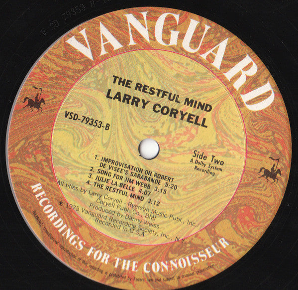Larry Coryell – The Restful Mind (Used vinyl)