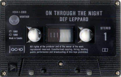 Def Leppard – On Through The Night (Used cassette)