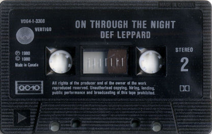 Def Leppard – On Through The Night (Used cassette)