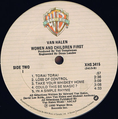 Van Halen – Women And Children First (Used vinyl)