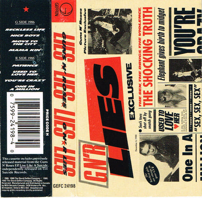 Guns N' Roses – G N' R Lies (Used cassette)