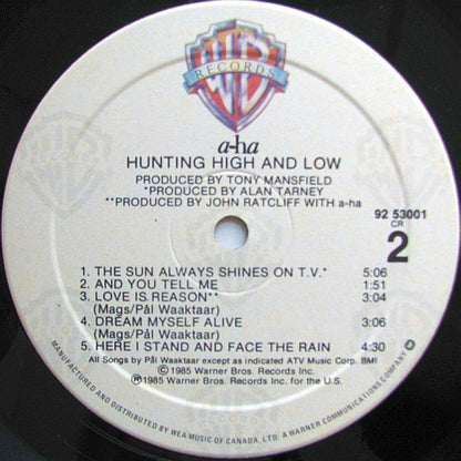 a-ha – Hunting High And Low (Used vinyl)