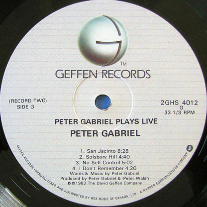Peter Gabriel – Plays Live - 2LP (Used vinyl)
