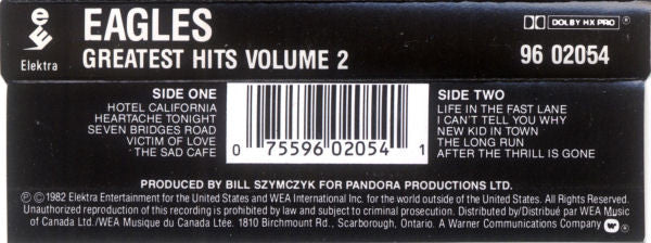 Eagles – Eagles Greatest Hits Volume 2 (Used cassette)