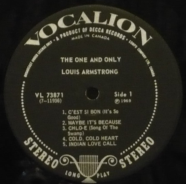 Louis Armstrong – The One And Only (Used vinyl)