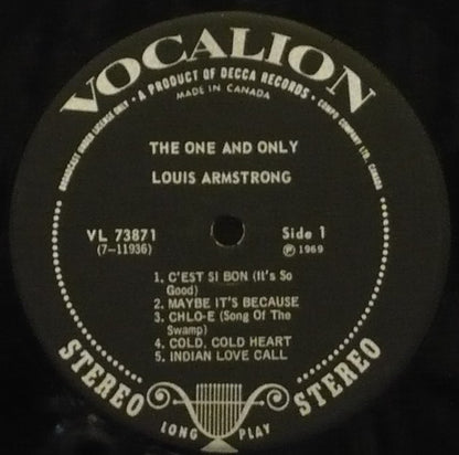 Louis Armstrong – The One And Only (Used vinyl)