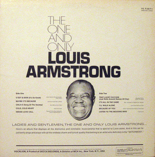 Louis Armstrong – The One And Only (Used vinyl)