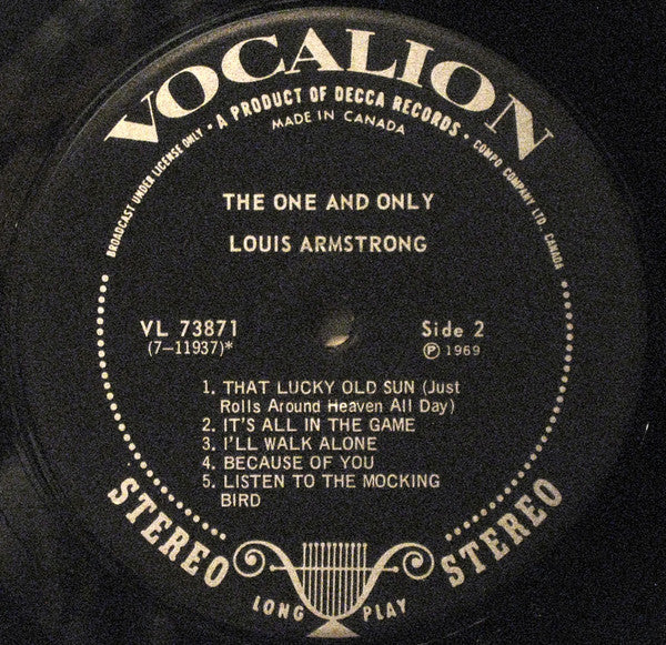 Louis Armstrong – The One And Only (Used vinyl)