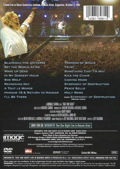 Megadeth – That One Night: Live In Buenos Aires (Used DVD)