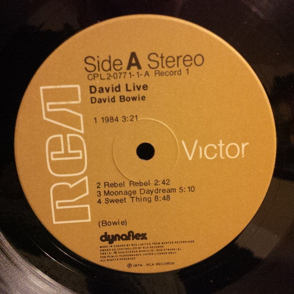 David Bowie – David Live (Used vinyl)