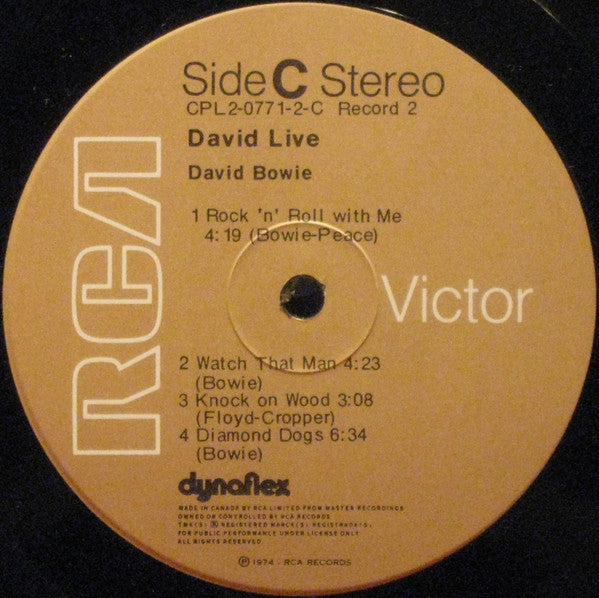 David Bowie – David Live (Used vinyl)