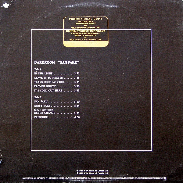 Darkroom (2) – San Paku - Used vinyl