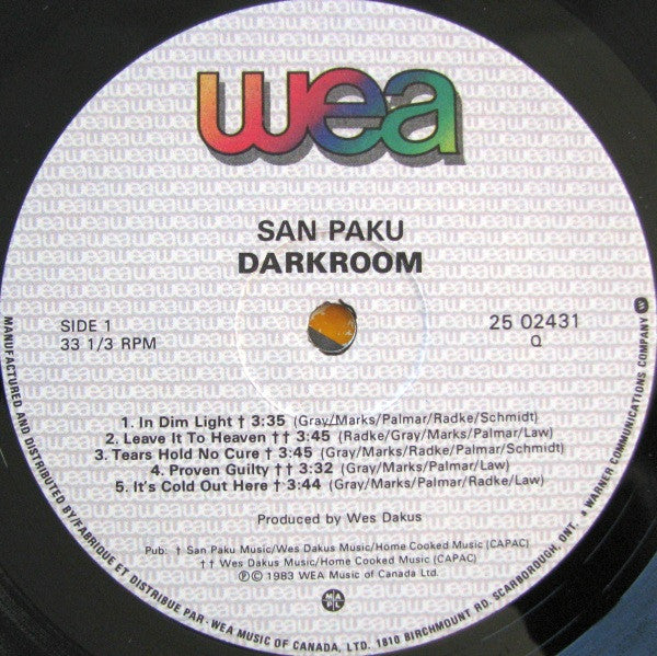 Darkroom (2) – San Paku - Used vinyl