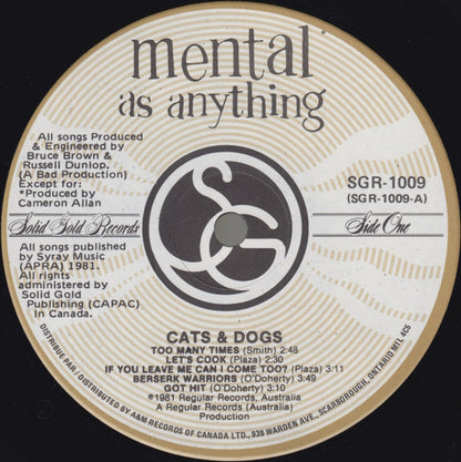 Mental As Anything – Cats & Dogs (Used vinyl)