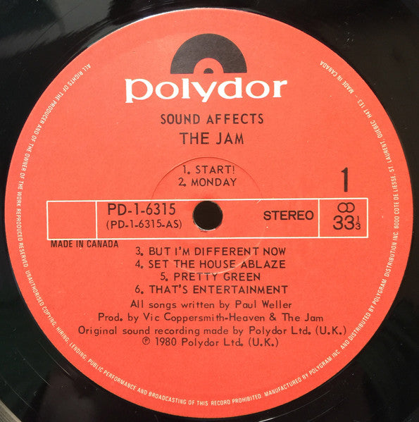 The Jam – Sound Affects (Used vinyl)