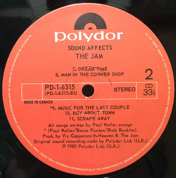 The Jam – Sound Affects (Used vinyl)