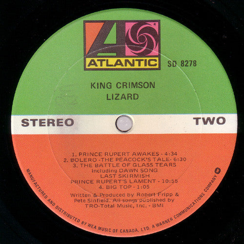 King Crimson – Lizard (Used vinyl)