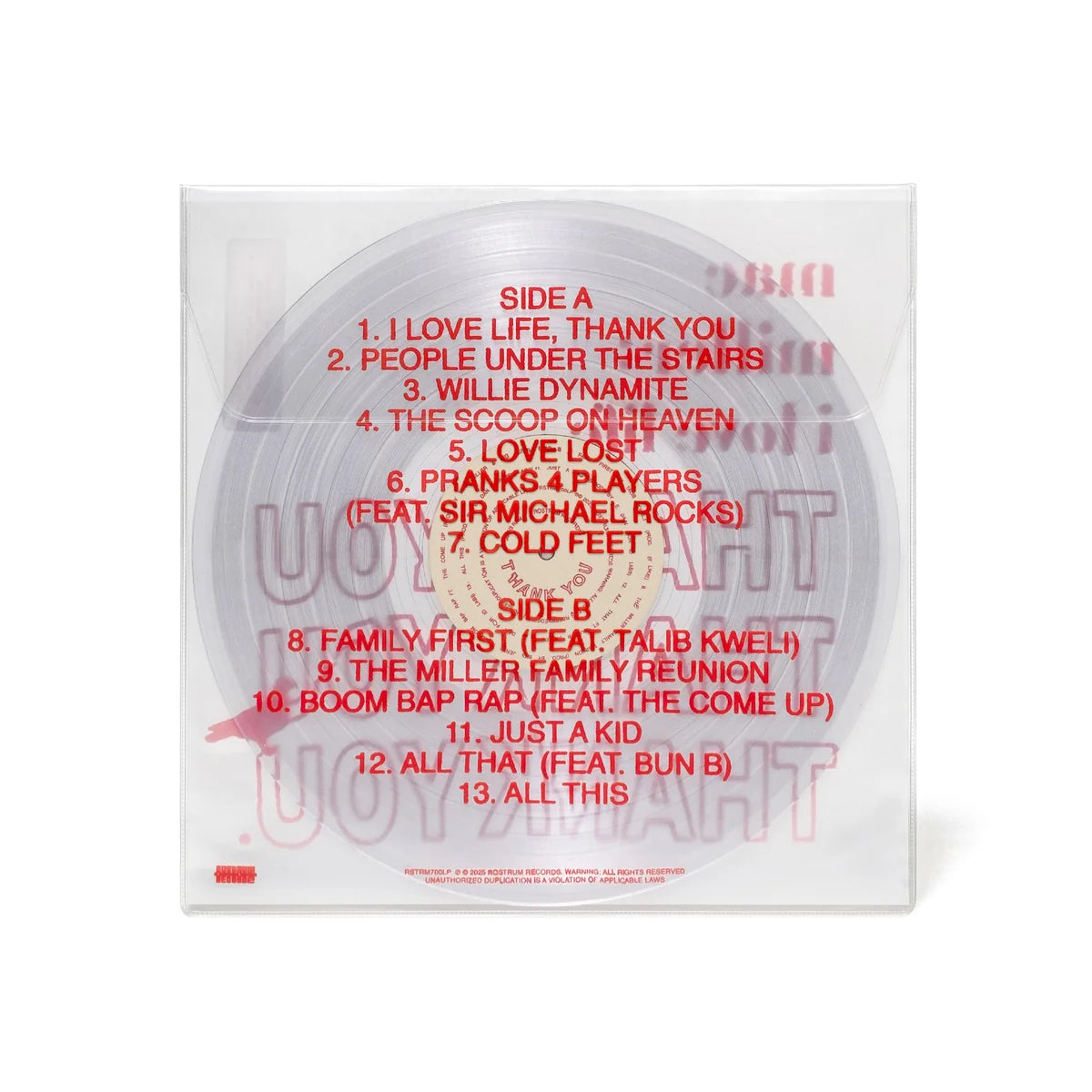 Mac Miller – I Love Life, Thank You (New Clear Vinyl)