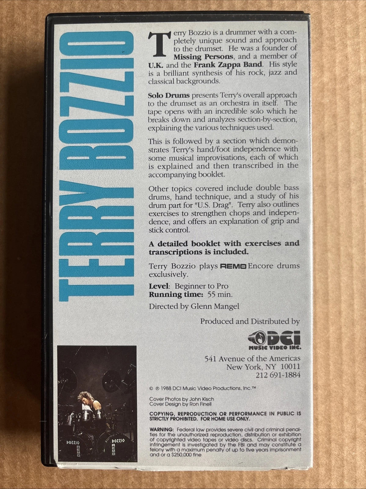 Terry Bozzio - Solo Drums (Used VHS) (Rare HTF Vintage DCI Music Videos)
